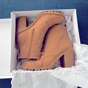 Report Tan Heeled Booties